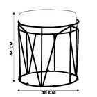 Kit 2 Puffs Decorativo Sala De Estar Base Preto Chloe Veludo