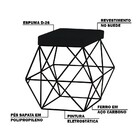 Kit 2 Puffs Decorativo Sala De Estar Base Preto Trixie Suede