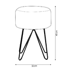 Kit 2 Puffs Decorativo Sala De Estar Pés Metal Iene Veludo Ro