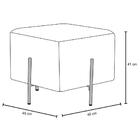 Kit 2 Puffs Decorativos 45cm Base Aço Status B-304 Veludo Azu