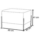 Kit 2 Puffs Decorativos 60cm Base Aço Status Veludo Azul