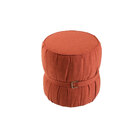 Kit 2 Puffs Decorativos Arequipa Redondo Com Fivela De Metal