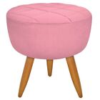 Kit 2 Puffs Decorativos Banqueta Recepção Luna Suede Rosa