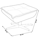 Kit 2 Puff's Decorativos Base Giratória Cromada Charger Suede