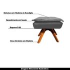 Kit 2 Puff's Decorativos Base Giratória Em Madeira Charger Su