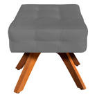 Kit 2 Puffs Decorativos Base Giratória Karen Suede Grafite G1