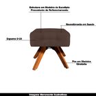 Kit 2 Puffs Decorativos Base Giratória Karen Suede Marrom G19