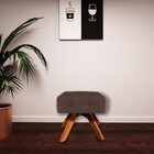 Kit 2 Puffs Decorativos Base Giratória Karen Suede Marrom G19