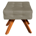 Kit 2 Puffs Decorativos Base Giratória Karen Suede Nude G19 -