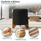 Kit 2 Puffs Decorativos Eloah Redondo Assento Extra Para Sala
