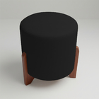 Kit 2 Puffs Decorativos Eloah Redondo Assento Extra Para Sala