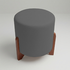 Kit 2 Puffs Decorativos Eloah Redondo Assento Extra Para Sala