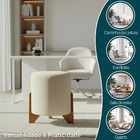 Kit 2 Puffs Decorativos Eloah Redondo Assento Extra Para Sala