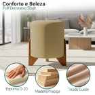 Kit 2 Puffs Decorativos Eloah Redondo Assento Extra Para Sala