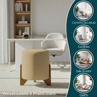 Kit 2 Puffs Decorativos Eloah Redondo Assento Extra Para Sala