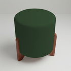 Kit 2 Puffs Decorativos Eloah Redondo Assento Extra Para Sala