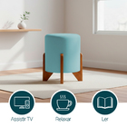 Kit 2 Puffs Decorativos Eloah Redondo Assento Extra Para Sala