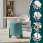 Kit 2 Puffs Decorativos Eloah Redondo Assento Extra Para Sala