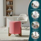 Kit 2 Puffs Decorativos Eloah Redondo Assento Extra Para Sala