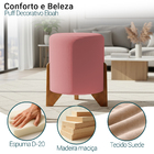 Kit 2 Puffs Decorativos Eloah Redondo Assento Extra Para Sala