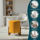 Kit 2 Puffs Decorativos Eloah Redondo Assento Extra Para Sala