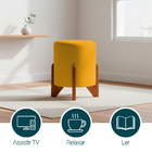 Kit 2 Puffs Decorativos Eloah Redondo Assento Extra Para Sala