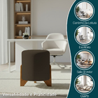 Kit 2 Puffs Decorativos Eloah Redondo Assento Extra Para Sala