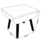 Kit 2 Puff's Decorativos Pés Palito Charger Suede Bege G19 -