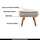 Kit 2 Puff's Decorativos Pés Palito Charger Suede Bege G19 -