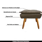 Kit 2 Puff's Decorativos Pés Palito Charger Suede Nude G19 -