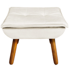 Kit 2 Puff's Decorativos Pés Palito Charger Veludo Bege G19 -