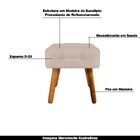 Kit 2 Puffs Decorativos Pés Palito Karen Suede Bege G19 - Gra