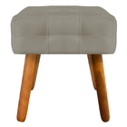 Kit 2 Puffs Decorativos Pés Palito Karen Suede Nude G19 - Gra