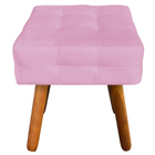 Kit 2 Puffs Decorativos Pés Palito Karen Suede Rosa G19 - Gra
