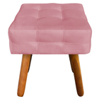 Kit 2 Puffs Decorativos Pés Palito Karen Suede Rosê G19 - Gra