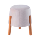 Kit 2 Puffs Decorativos Redondos Neil Bege G66 - Gran Belo