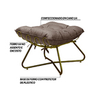 Kit 2 Puffs Decorativos Sala De Estar Caim Base De Ferro Dour