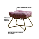 Kit 2 Puffs Decorativos Sala De Estar Caim Base De Ferro Dour