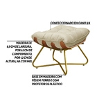 Kit 2 Puffs Decorativos Sala De Estar Caim Base De Madeira Do