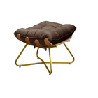 Kit 2 Puffs Decorativos Sala De Estar Caim Base De Madeira Do