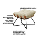 Kit 2 Puffs Decorativos Sala De Estar Caim Base De Madeira Pr