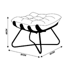 Kit 2 Puffs Decorativos Sala De Estar Caim Base De Madeira Pr