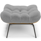 Kit 2 Puff's Decorativos Sala De Estar Costela L02 Bouclê Cin