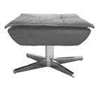 Kit 2 Puffs Decorativos Sala De Estar Giratória Cromada Opla