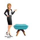 Kit 2 Puffs Decorativos Sala De Estar Giratória Giromad Opla