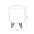 Kit 2 Puffs Decorativos Sala De Estar Pés Metal Cork Veludo R