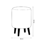 Kit 2 Puffs Decorativos Sala De Estar Pés Palito Cork Veludo