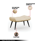 Kit 2 Puffs Decorativos Sala De Estar Pés Palito Letty Veludo