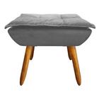 Kit 2 Puffs Decorativos Sala De Estar Pés Palito Opla Suede G