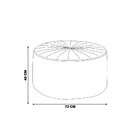 Kit 2 Puffs Decorativos Sala De Estar Round Veludo Cinza G45